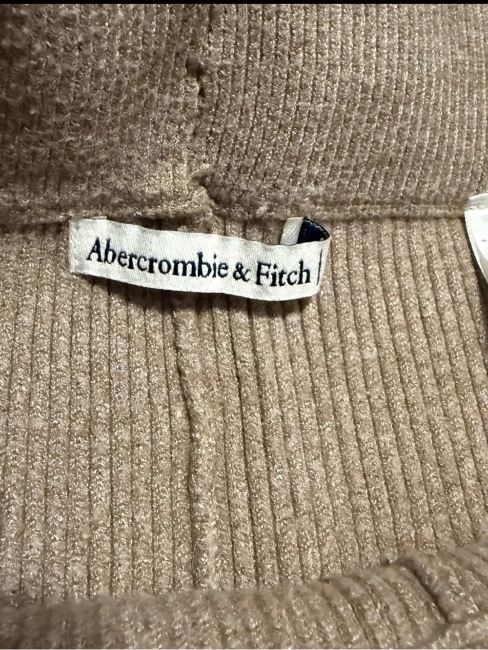 Abercrombie & Fitch Ribbed Drawstring Shorts - Tan - Picture 3 of 4